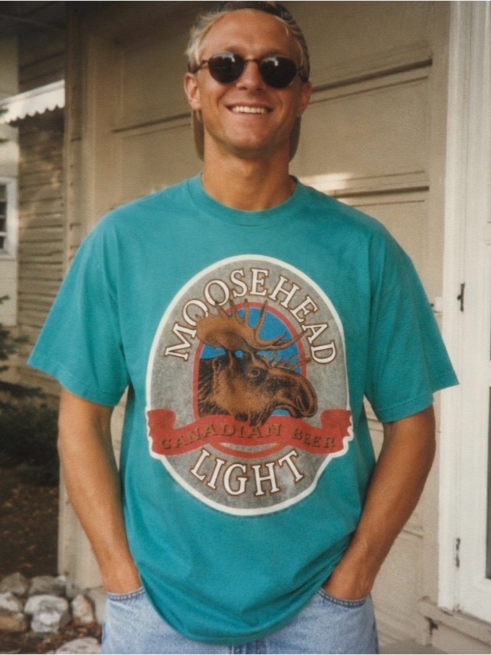 Vintage 90s Moosehead Canadian Beer Light Single Stitch T-Shirt USA